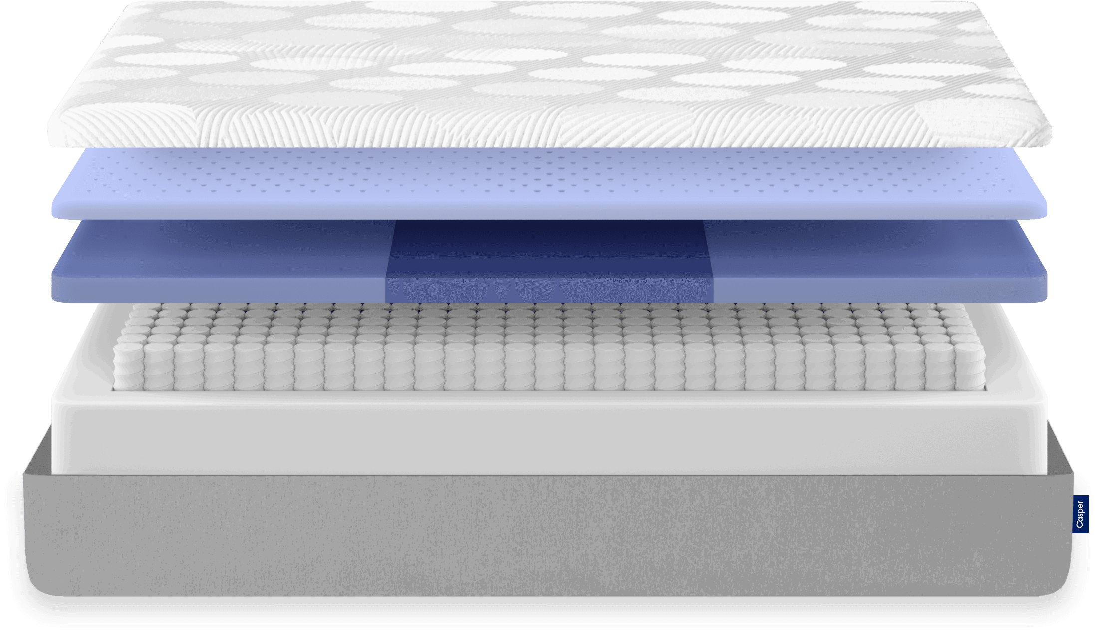 Image of mattress layers expanded